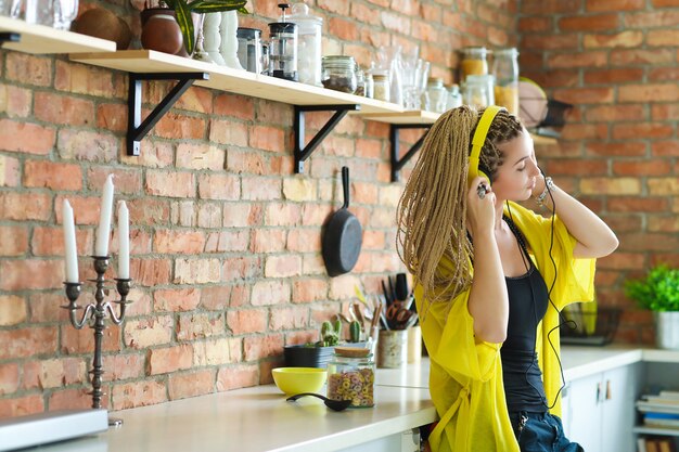 Woman with dreadlocks