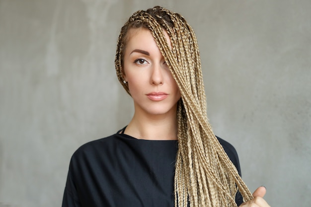 Woman with dreadlocks