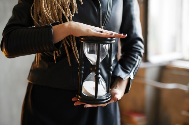 Woman with dreadlocks