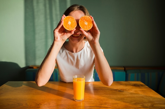 Free Photo woman with food