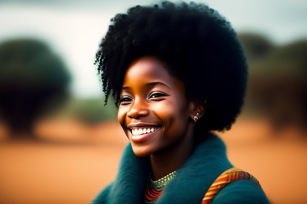 A woman with a green sweater and a green sweater smiles at the camera.