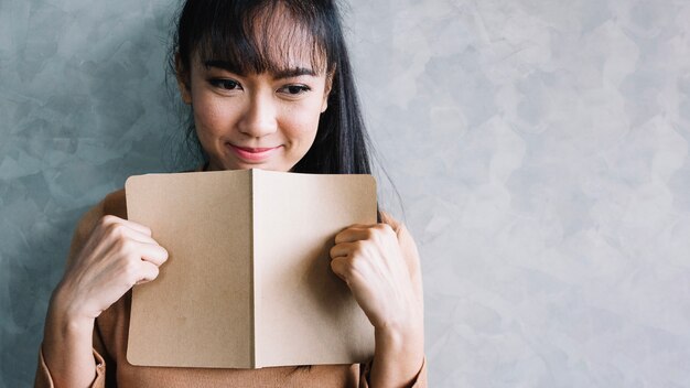 Woman with notebook