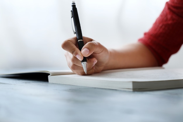 Woman with pen