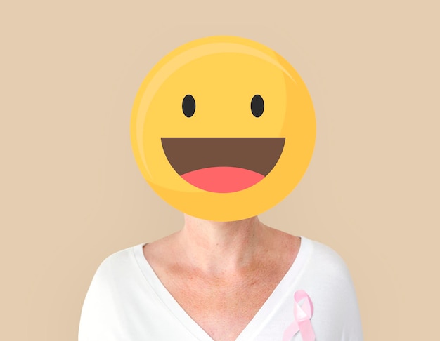 Free photo woman with pink ribbon for breast cancer awareness portrait