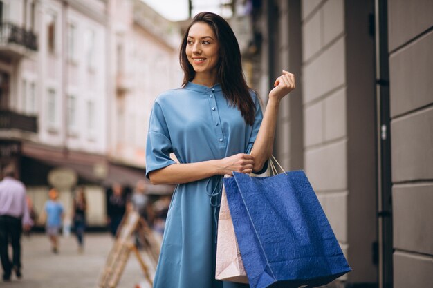 Woman with shopping bags