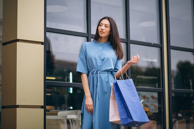 Woman with shopping bags