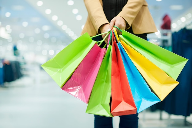 Woman with shopping bags