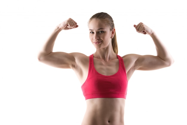 Free photo woman with strong arms