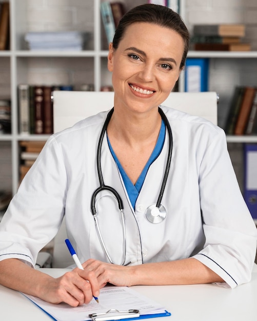 Woman working as doctor