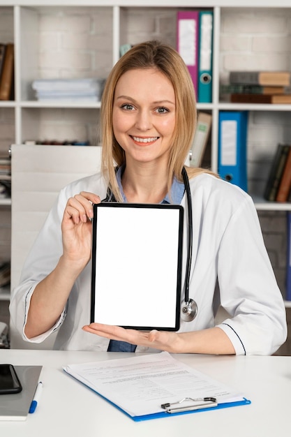 Woman working as doctor