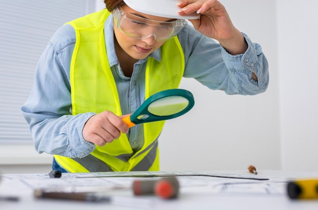 Woman working as engineer