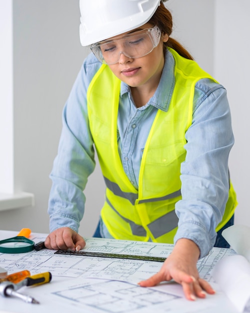 Woman working as engineer