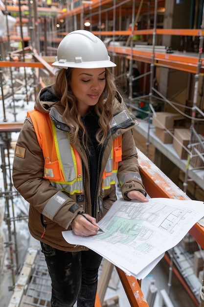 Free photo woman working as an engineer