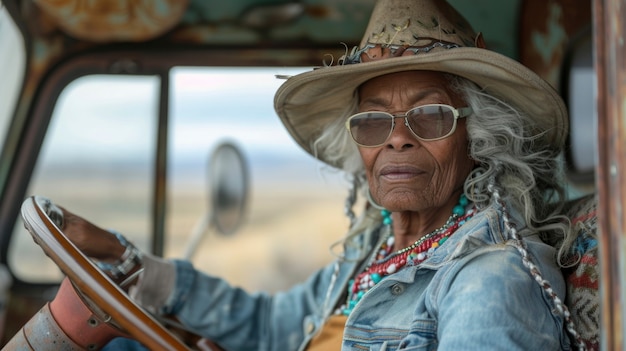 Free Photo woman working as a truck driver