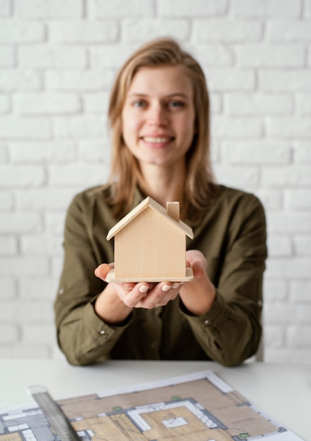 Woman working for environment projects portrait