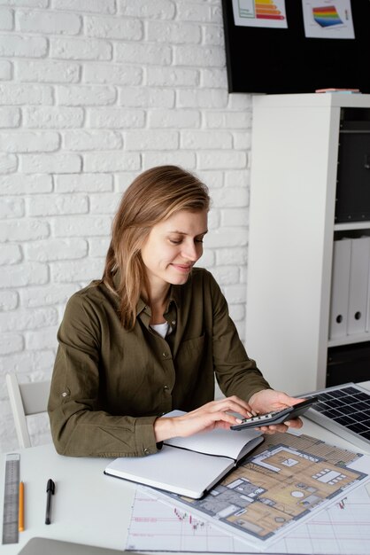 Woman working for environment projects portrait