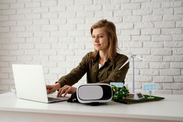 Woman working for environment projects