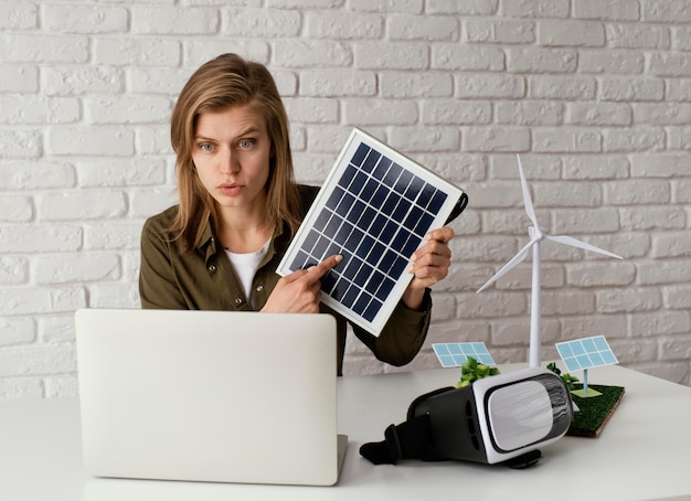 Woman working for environment projects