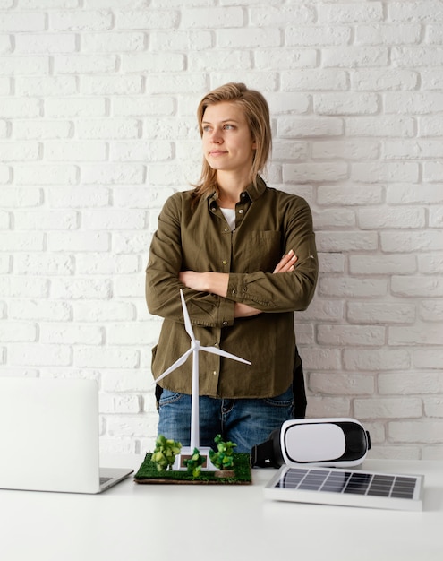 Woman working for environment projects