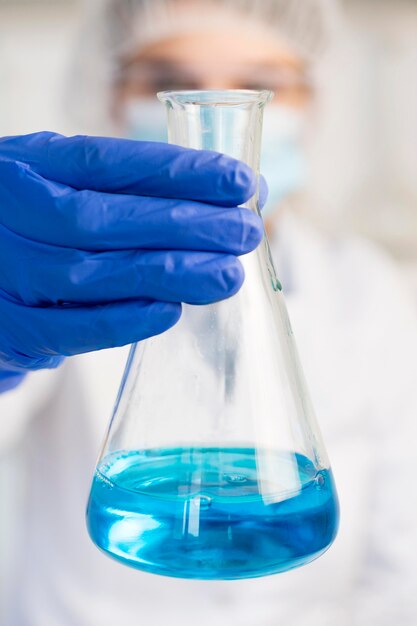 Woman working in laboratory portrait