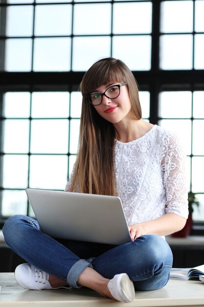 Woman working at the office