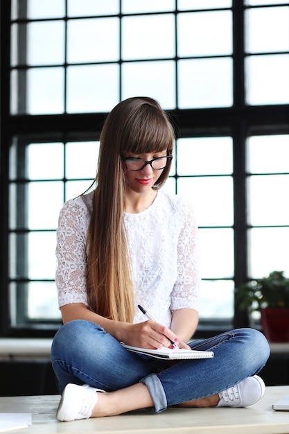 Woman working at the office