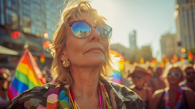 Free Photo women celebrating pride day