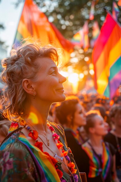 Women celebrating pride day