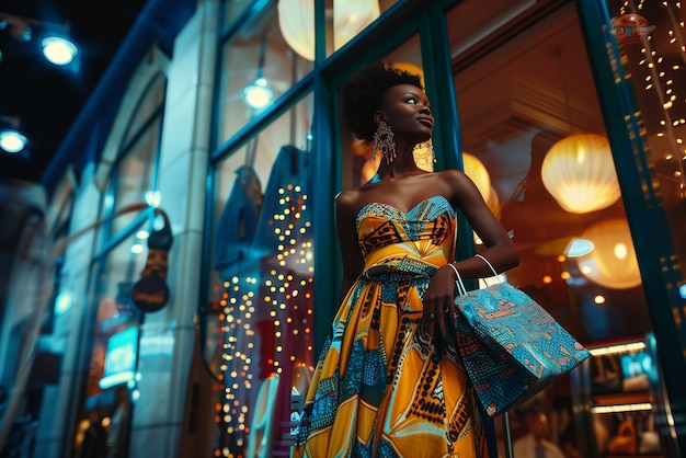 Free photo women happily shopping or buying consumer products for customer day