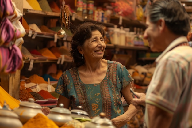 Free Photo women happily shopping or buying consumer products for customer day