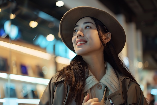 Women happily shopping or buying consumer products for customer day