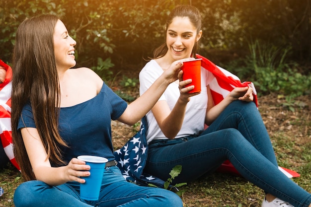 Free Photo women having party outside