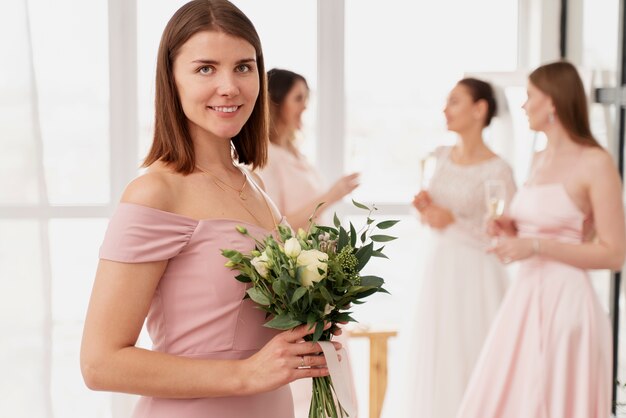 Women making preparations for wedding