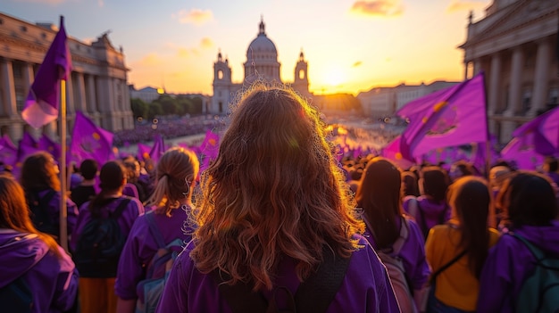 Free photo women protesting for rights on women's day