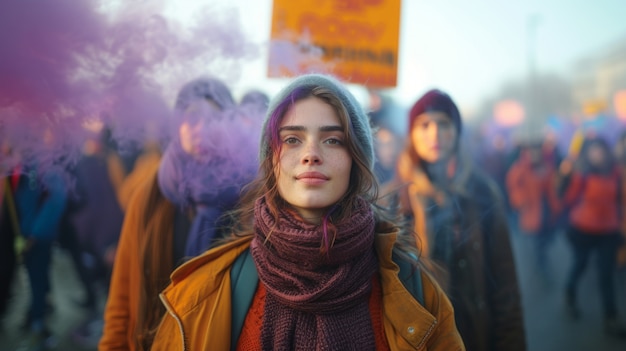 Free Photo women protesting for rights on women's day