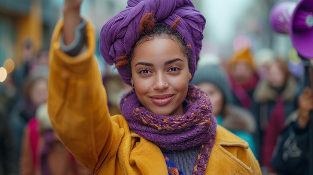 Free Photo women protesting for rights on  women's day