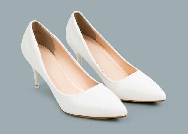 Women&rsquo;s white high heel shoes fashion