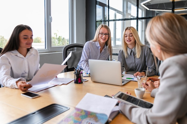 Women team meeting to plan the strategy