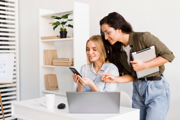 Womens at office working