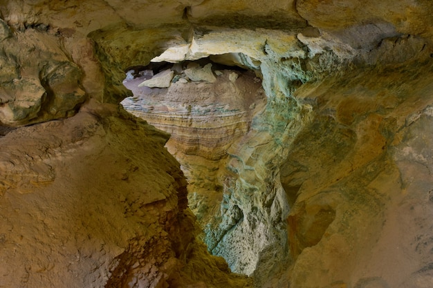 Wonder of caving - sedimentary rock layers and stratification