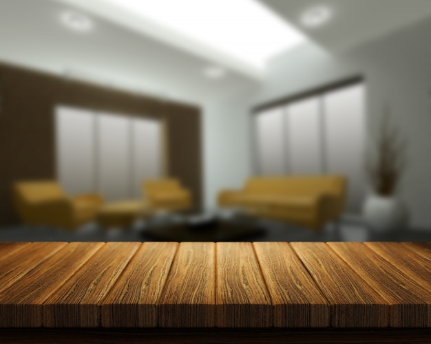 Wood in a room