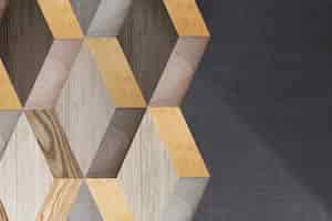 Free photo wooden 3d modern background design