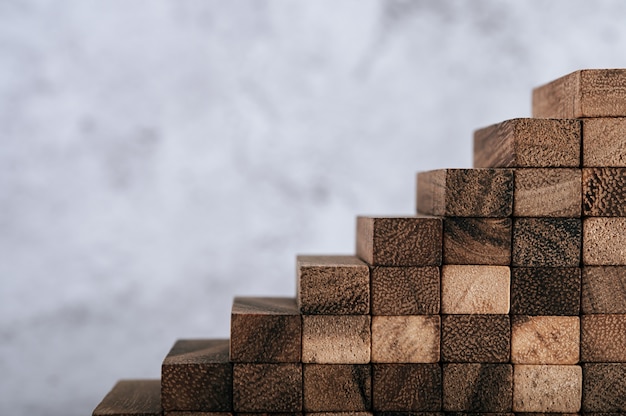 Wooden blocks, used for domino games.