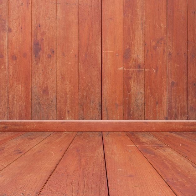 Wooden boards with red tones