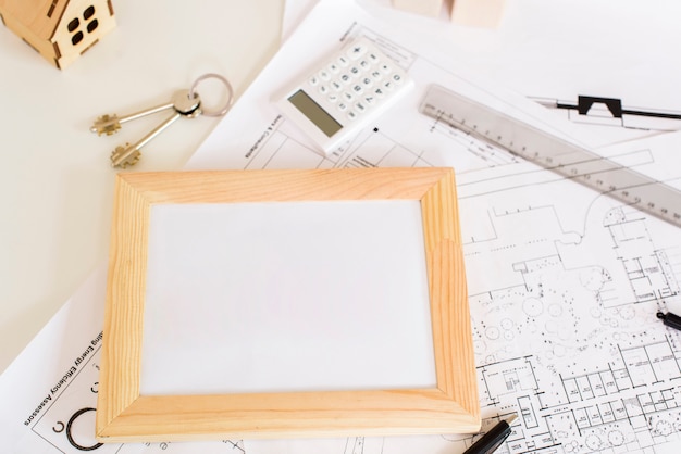 A wooden frame on the tablet mockup