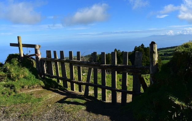 Wooden Gate at the Edge of a Field in the Azores