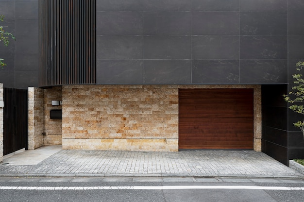 Free photo wooden japanese culture house entrance