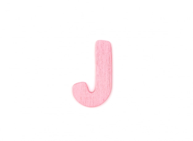 Wooden letter j