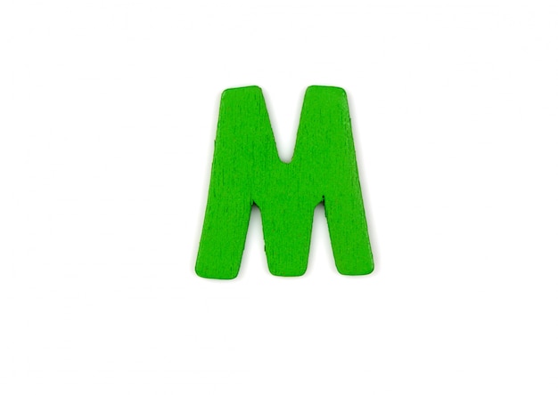 Free photo wooden letter m