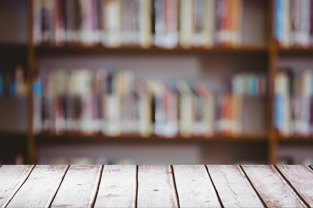 Free Photo wooden table with blurred background